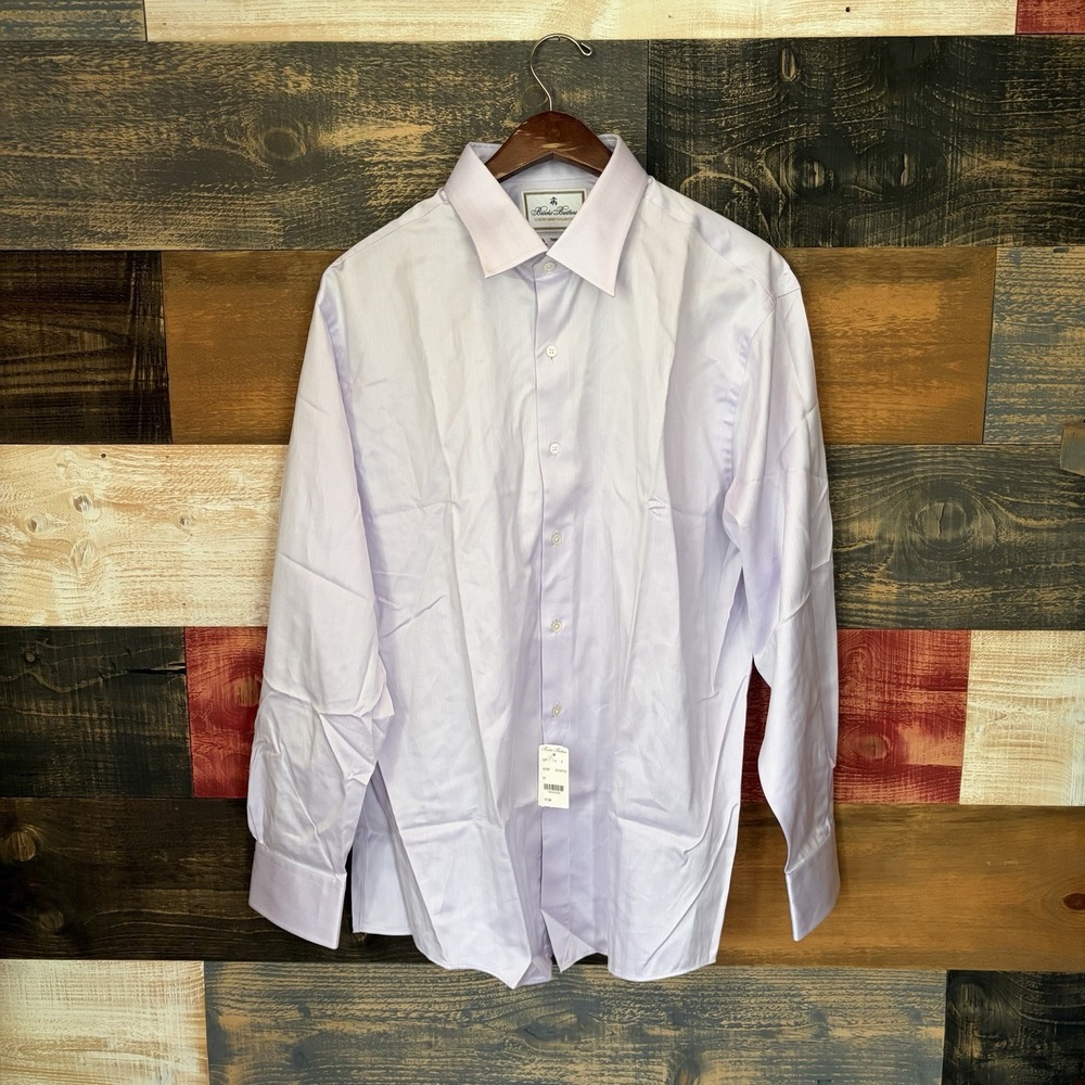 Brooks Brothers Thomas Mason Luxury Shirt 17 34 Reg Fit Pink NWT